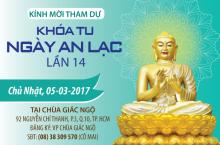 Thư Mời Tham Dự Khóa Tu Ngày An Lạc Lần 14