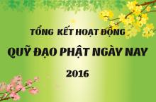 Báo Cáo Tổng Kết và Phương Hướng Hoạt Động -  Quỹ Đạo Phật Ngày Nay 2016