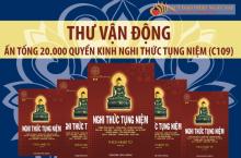 THƯ VẬN ĐỘNG  ẤN TỐNG 20.000 QUYỂN NGHI THỨC TỤNG NIỆM (C109)