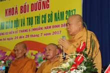 Đồng Tháp: Hòa Thượng Thích Giác Toàn giảng tại khóa bồi dường hành chánh năm 2017