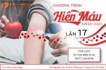 Thư mời đăng ký tham dự Chương trình  “Hiến Máu Nhân Đạo” Lần 17 - Ngày 2/6/2018 (HM17)