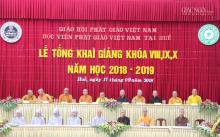 Học viện Phật giáo VN tại Huế khai giảng năm học mới