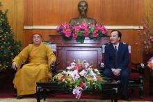 Trung ương Giáo hội Phật giáo Việt Nam thăm, chúc Tết UBTƯ MTTQ Việt Nam