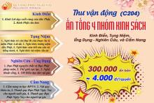 Ấn Tống 300.000 Ấn Bản 04 Nhóm Kinh, Sách (Kinh Điển, Tụng Niệm, Ứng Dụng – Nghiên Cứu Và Cẩm Nang) (C204)