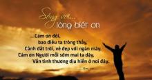 Sống trong thế giới biết ơn