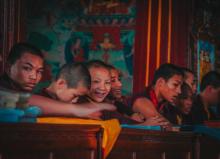 Những nhà Sư nhỏ ở tu viện Matepani Gumba
