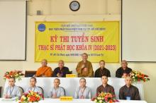 HVPGVN tại TP. HCM: Khai mạc kỳ thi Tuyển sinh Thạc sĩ Phật học khóa IV (2021 - 2023)