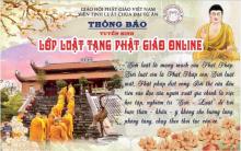 THÔNG BÁO V/v: Tuyển Sinh Lớp “Luật Tạng Phật Giáo” Online